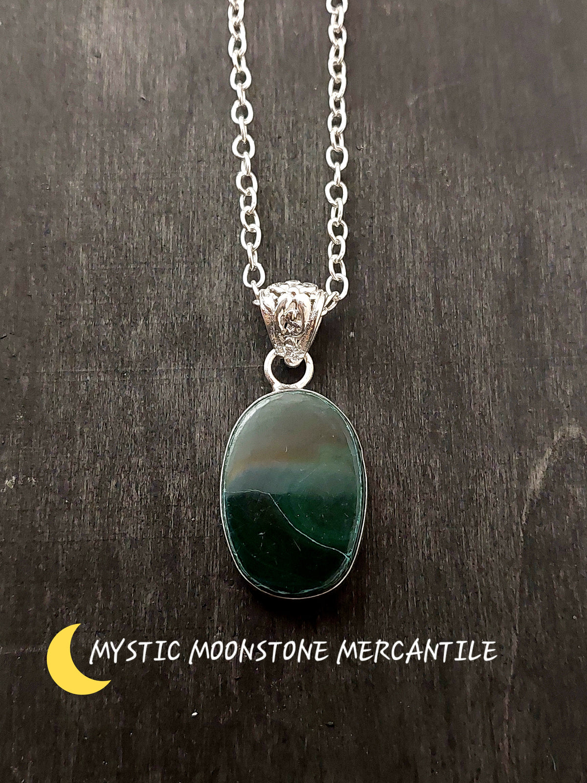 MALACHITE IN 925 STERLING SILVER PENDANT ( NO CHAIN INCLUDED )