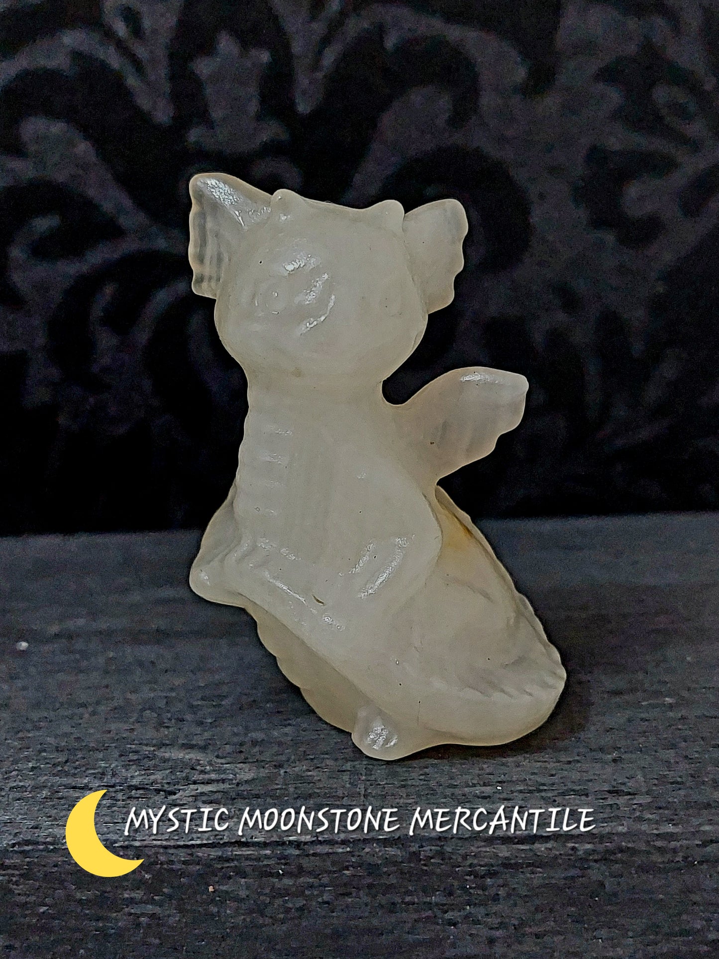 NATURAL HETIAN JADE HAND CARVED  PETROSAUR SCULPTURE