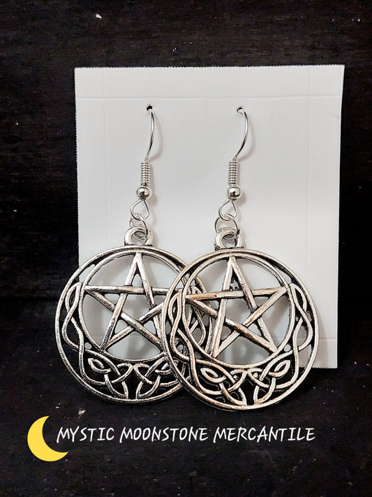 CELTIC KNOT PENTACLE EARRINGS