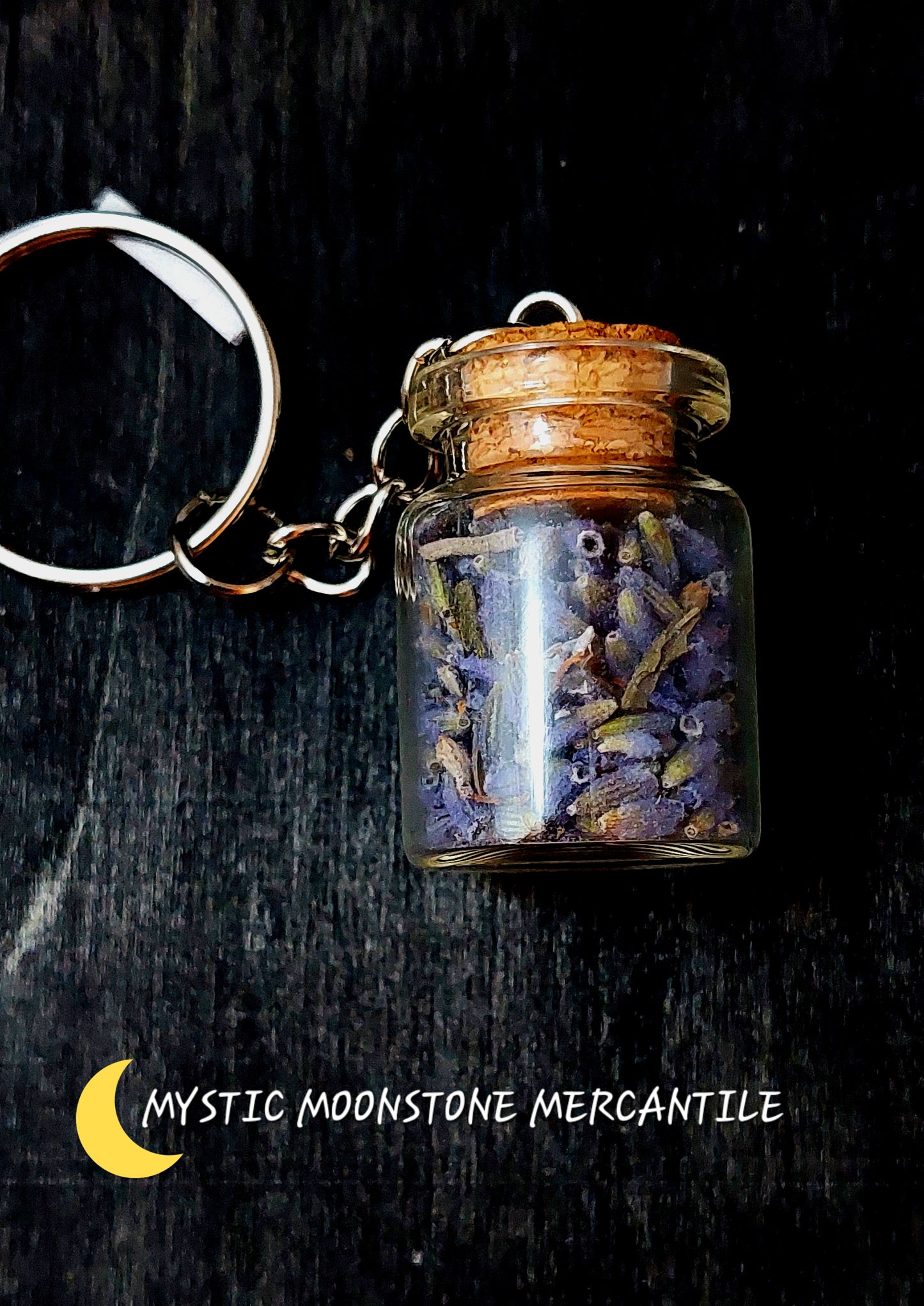 LAVENDER SPELL BOTTLE KEYCHAIN