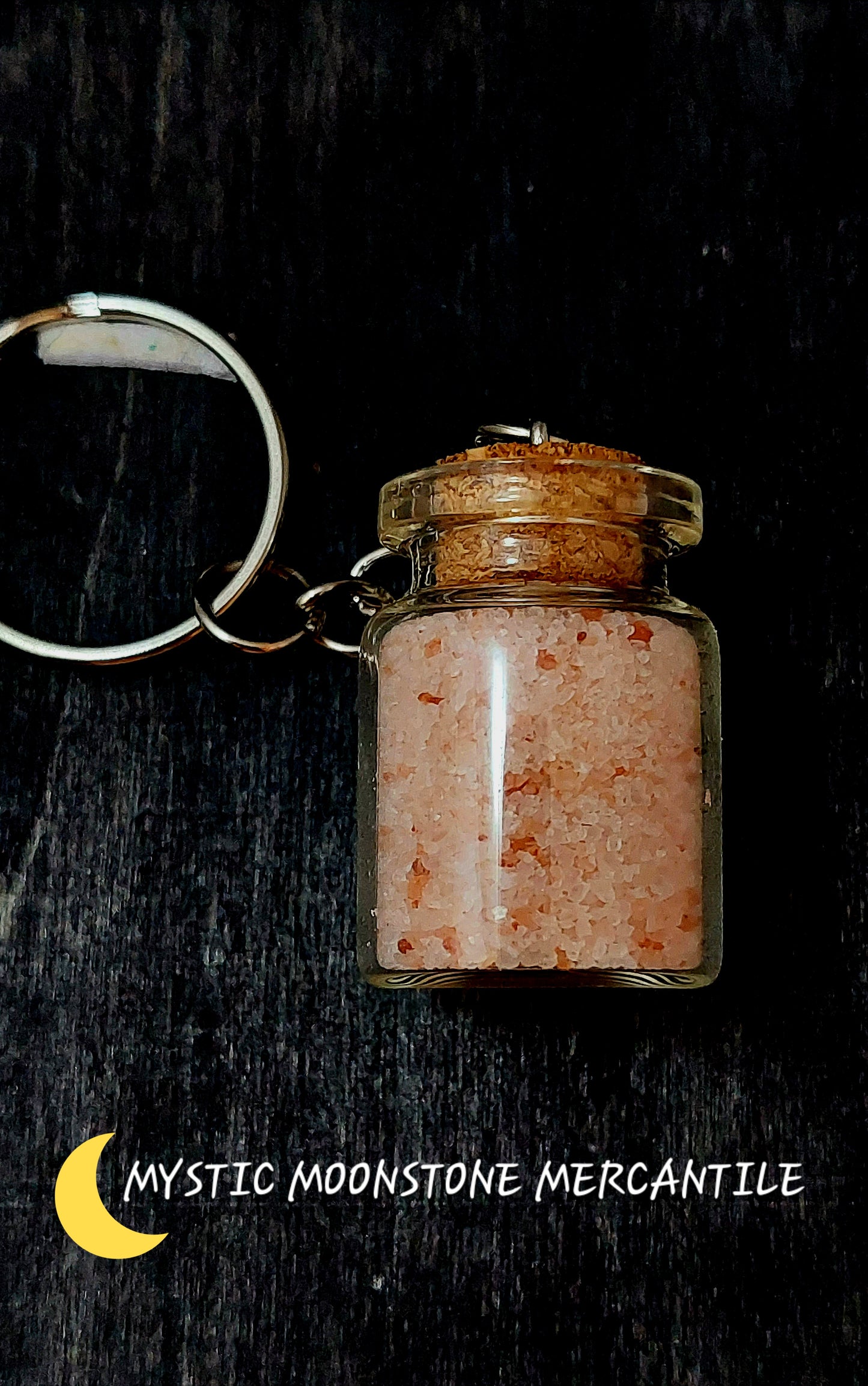 HIMALAYAN PINK SALT SPELL BOTTLE KEYCHAIN