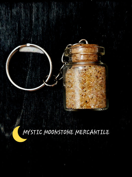 NATURAL SAND SPELL BOTTLE KEYCHAIN