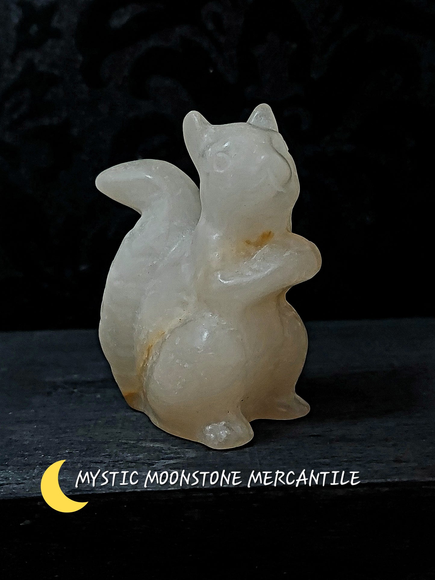 LANTIAN JADE HAND CARVED SQUIRREL SCULTURE