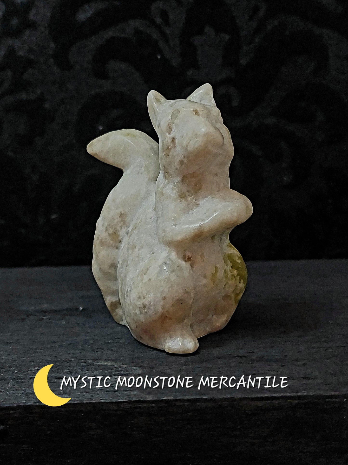 LANTIAN JADE HAND CARVED SQUIRREL SCULTURE