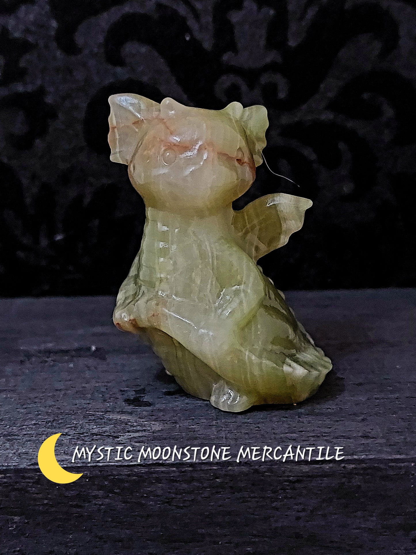 NATURAL HETIAN JADE HAND CARVED  PETROSAUR SCULPTURE