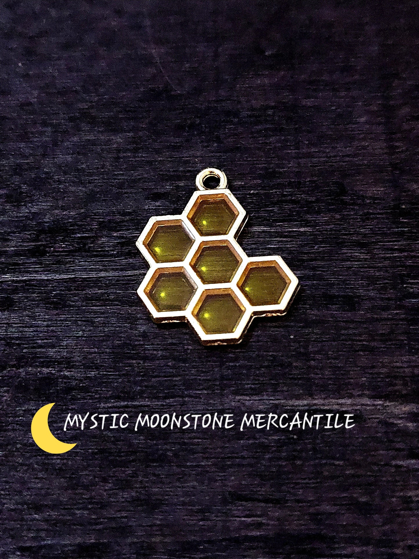 REAL RAW LOCAL HONEY SPELL BOTTLE WITH HONEYCOMB CHARM