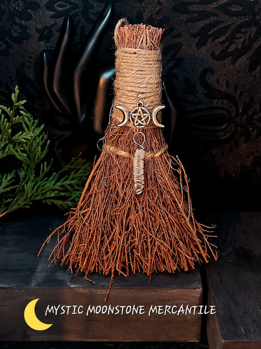 MOTHER, MAIDEN , CRONE CINNAMON PROTECTION AND PROSPERITY BROOMS