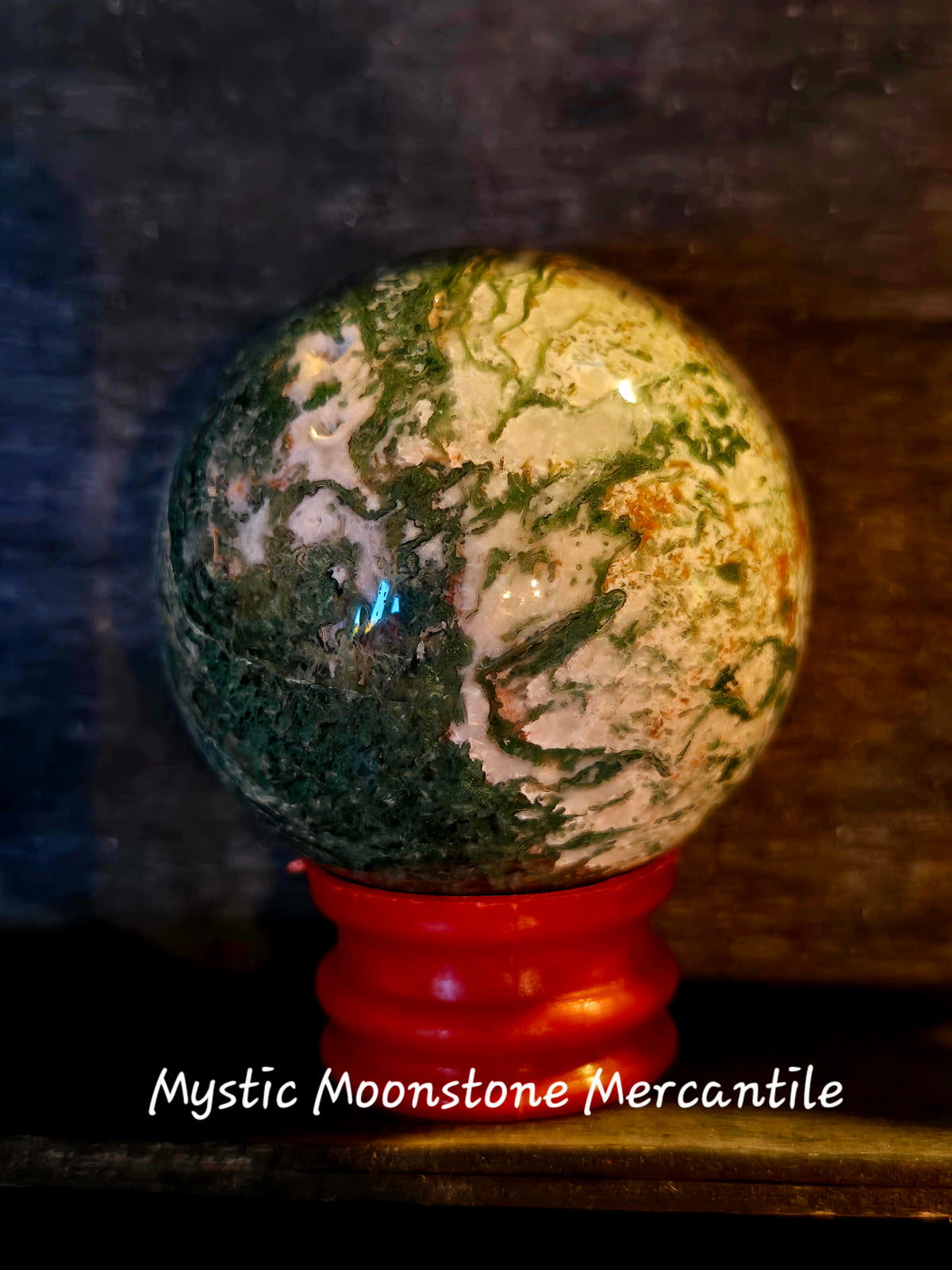 MOSS AGATE SPHERE