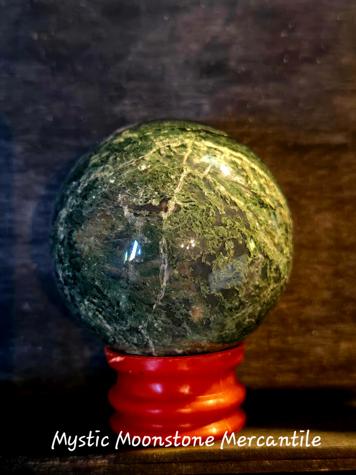 MOSS AGATE SPHERE